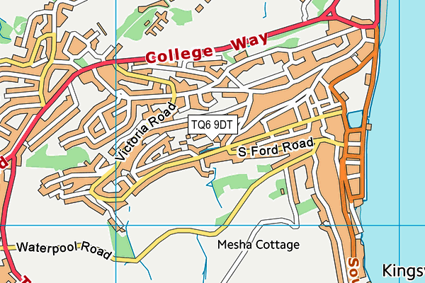 TQ6 9DT map - OS VectorMap District (Ordnance Survey) TQ6 9DT map - OS VectorMap District (Ordnance Survey)