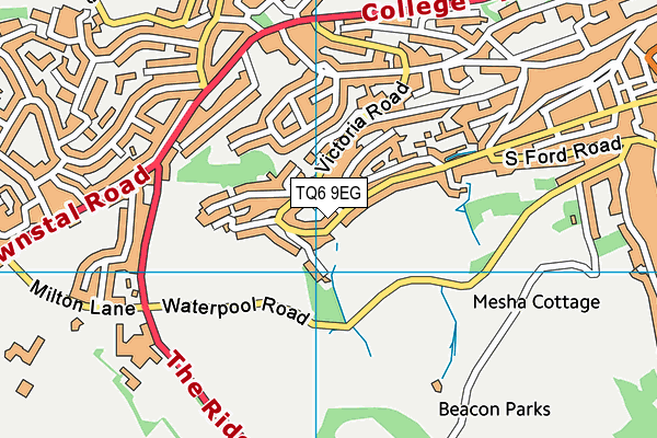 TQ6 9EG map - OS VectorMap District (Ordnance Survey) TQ6 9EG map - OS VectorMap District (Ordnance Survey)