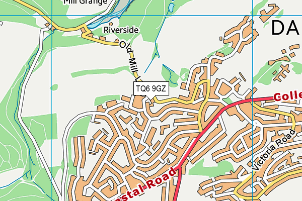 TQ6 9GZ map - OS VectorMap District (Ordnance Survey) TQ6 9GZ map - OS VectorMap District (Ordnance Survey)