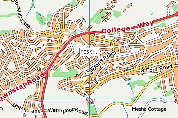 TQ6 9HJ map - OS VectorMap District (Ordnance Survey)