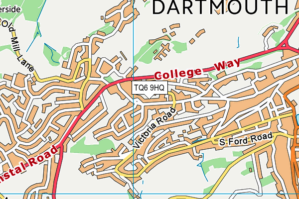 TQ6 9HQ map - OS VectorMap District (Ordnance Survey)