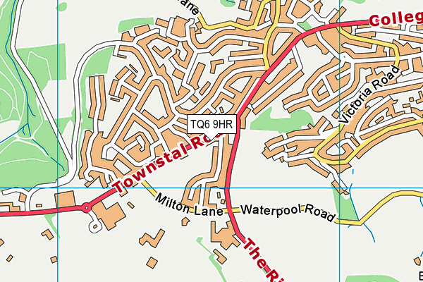 TQ6 9HR map - OS VectorMap District (Ordnance Survey) TQ6 9HR map - OS VectorMap District (Ordnance Survey)