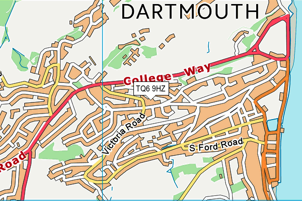 TQ6 9HZ map - OS VectorMap District (Ordnance Survey) TQ6 9HZ map - OS VectorMap District (Ordnance Survey)