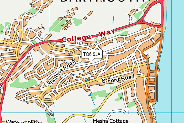 TQ6 9JA map - OS VectorMap District (Ordnance Survey) TQ6 9JA map - OS VectorMap District (Ordnance Survey)