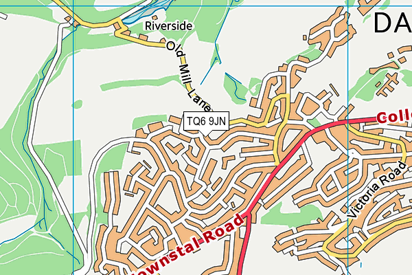 TQ6 9JN map - OS VectorMap District (Ordnance Survey) TQ6 9JN map - OS VectorMap District (Ordnance Survey)