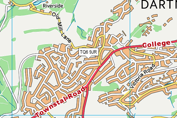 TQ6 9JR map - OS VectorMap District (Ordnance Survey)