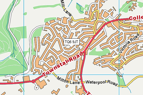 TQ6 9JT map - OS VectorMap District (Ordnance Survey)