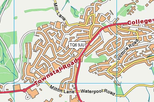 TQ6 9JU map - OS VectorMap District (Ordnance Survey) TQ6 9JU map - OS VectorMap District (Ordnance Survey)
