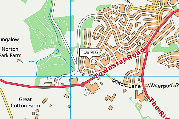 TQ6 9LG map - OS VectorMap District (Ordnance Survey) TQ6 9LG map - OS VectorMap District (Ordnance Survey)