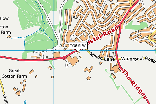 TQ6 9LW map - OS VectorMap District (Ordnance Survey) TQ6 9LW map - OS VectorMap District (Ordnance Survey)