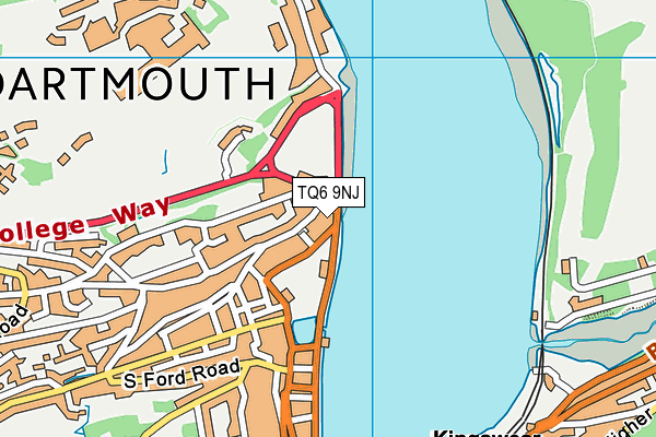 TQ6 9NJ map - OS VectorMap District (Ordnance Survey) TQ6 9NJ map - OS VectorMap District (Ordnance Survey)