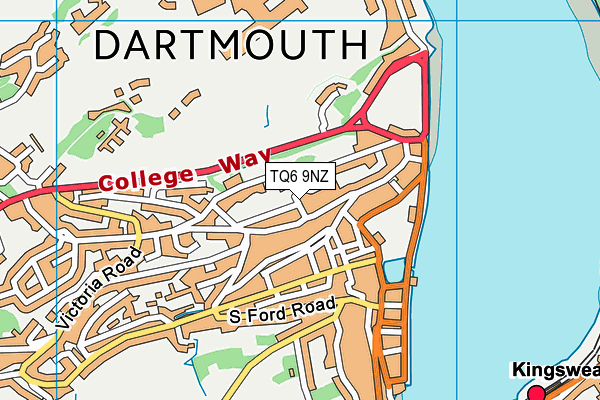 TQ6 9NZ map - OS VectorMap District (Ordnance Survey) TQ6 9NZ map - OS VectorMap District (Ordnance Survey)