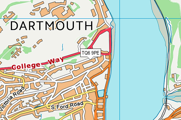 TQ6 9PE map - OS VectorMap District (Ordnance Survey) TQ6 9PE map - OS VectorMap District (Ordnance Survey)