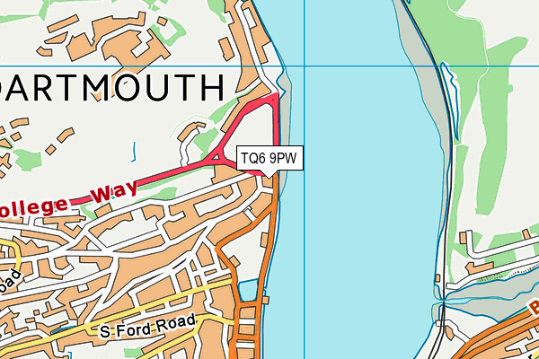 TQ6 9PW map - OS VectorMap District (Ordnance Survey) TQ6 9PW map - OS VectorMap District (Ordnance Survey)
