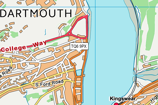 TQ6 9PX map - OS VectorMap District (Ordnance Survey)