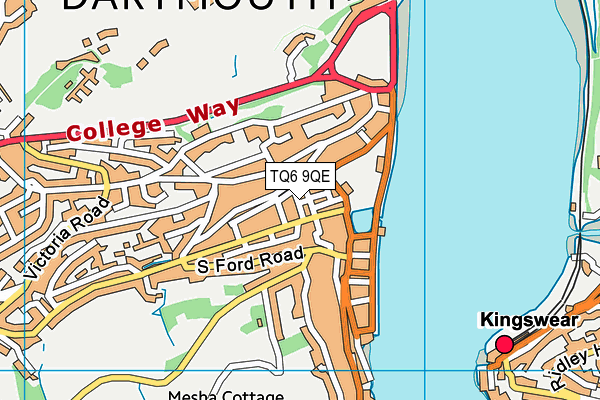 TQ6 9QE map - OS VectorMap District (Ordnance Survey)