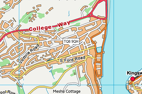 TQ6 9QH map - OS VectorMap District (Ordnance Survey) TQ6 9QH map - OS VectorMap District (Ordnance Survey)
