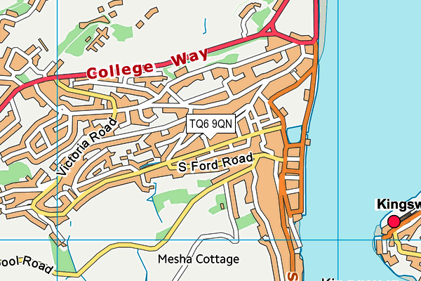 TQ6 9QN map - OS VectorMap District (Ordnance Survey)