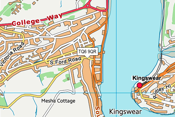 TQ6 9QR map - OS VectorMap District (Ordnance Survey) TQ6 9QR map - OS VectorMap District (Ordnance Survey)