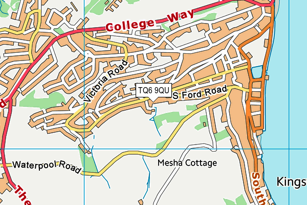 TQ6 9QU map - OS VectorMap District (Ordnance Survey) TQ6 9QU map - OS VectorMap District (Ordnance Survey)
