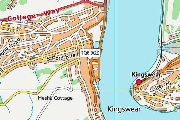 TQ6 9QZ map - OS VectorMap District (Ordnance Survey) TQ6 9QZ map - OS VectorMap District (Ordnance Survey)