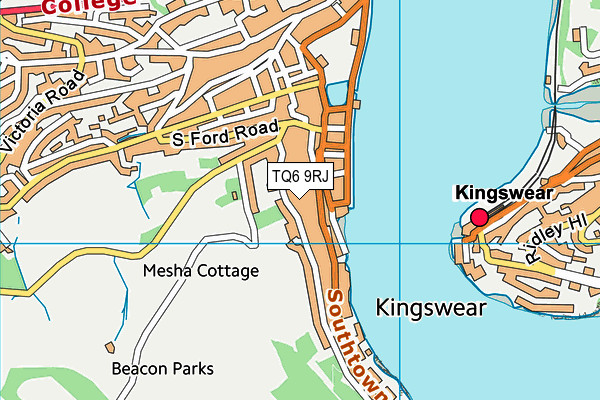 TQ6 9RJ map - OS VectorMap District (Ordnance Survey)