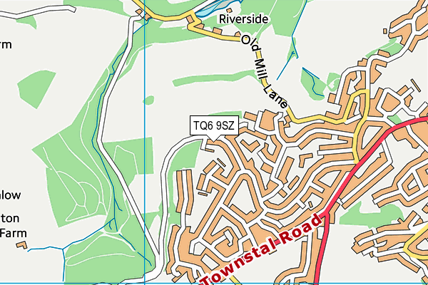 TQ6 9SZ map - OS VectorMap District (Ordnance Survey)