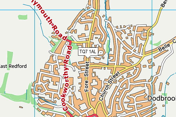 TQ7 1AL map - OS VectorMap District (Ordnance Survey) TQ7 1AL map - OS VectorMap District (Ordnance Survey)