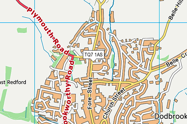 TQ7 1AS map - OS VectorMap District (Ordnance Survey) TQ7 1AS map - OS VectorMap District (Ordnance Survey)
