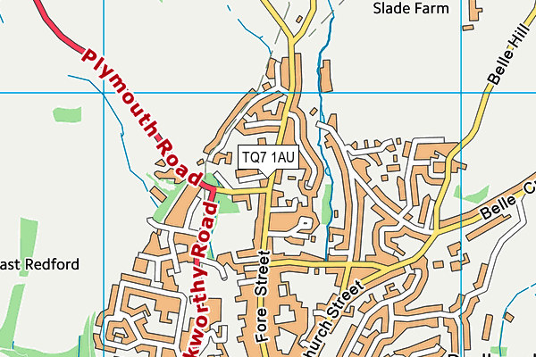 TQ7 1AU map - OS VectorMap District (Ordnance Survey) TQ7 1AU map - OS VectorMap District (Ordnance Survey)