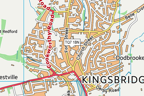 TQ7 1BN map - OS VectorMap District (Ordnance Survey)
