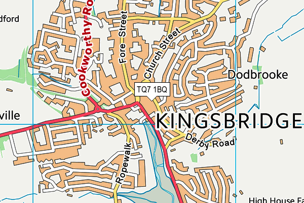 TQ7 1BQ map - OS VectorMap District (Ordnance Survey)