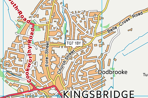 TQ7 1BY map - OS VectorMap District (Ordnance Survey)
