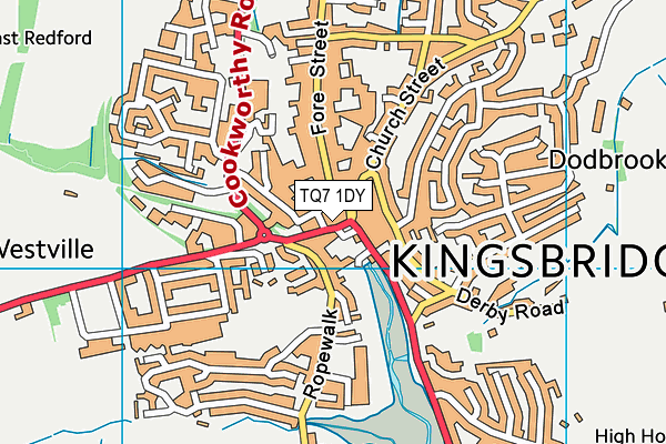 TQ7 1DY map - OS VectorMap District (Ordnance Survey)