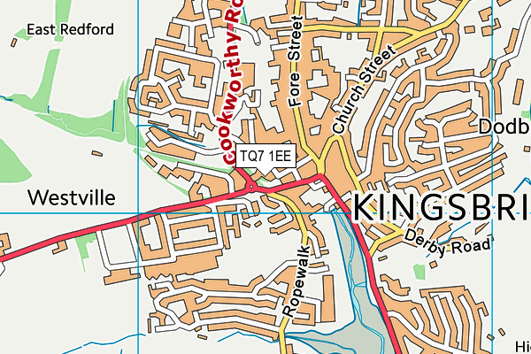 TQ7 1EE map - OS VectorMap District (Ordnance Survey)