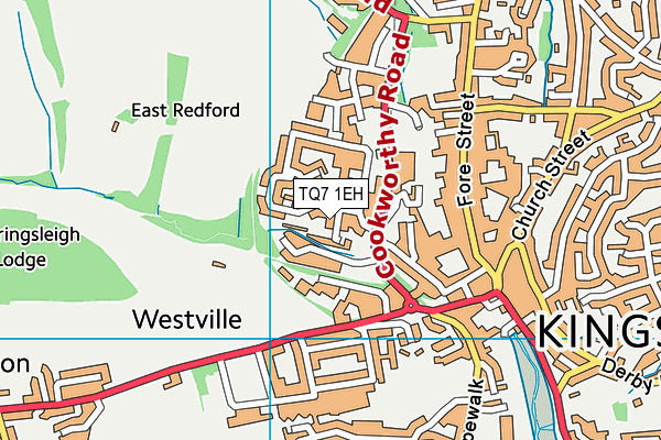TQ7 1EH map - OS VectorMap District (Ordnance Survey)
