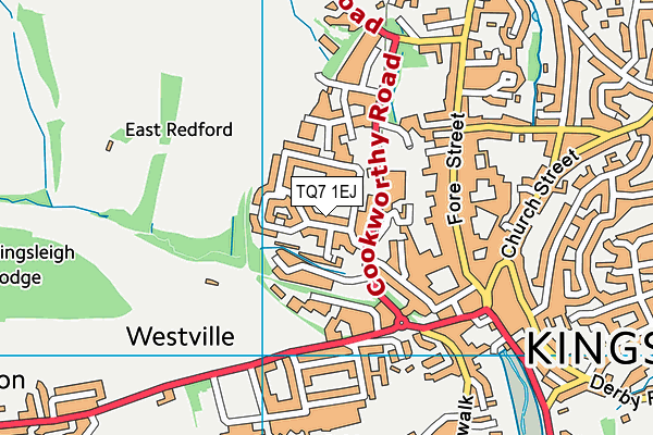 TQ7 1EJ map - OS VectorMap District (Ordnance Survey)
