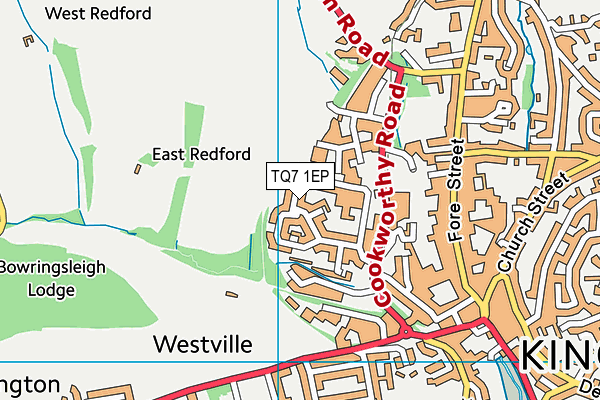 TQ7 1EP map - OS VectorMap District (Ordnance Survey)