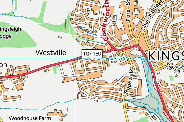 TQ7 1EU map - OS VectorMap District (Ordnance Survey)