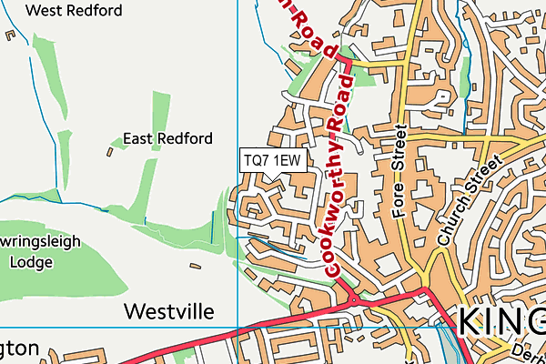 TQ7 1EW map - OS VectorMap District (Ordnance Survey)