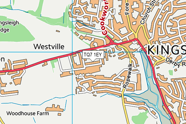 TQ7 1EY map - OS VectorMap District (Ordnance Survey)