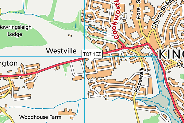 TQ7 1EZ map - OS VectorMap District (Ordnance Survey)