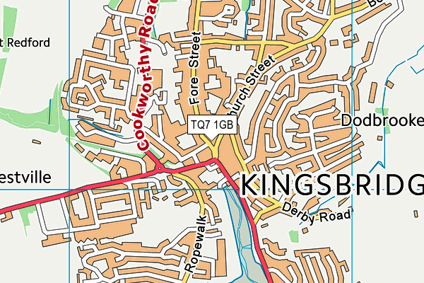 TQ7 1GB map - OS VectorMap District (Ordnance Survey)