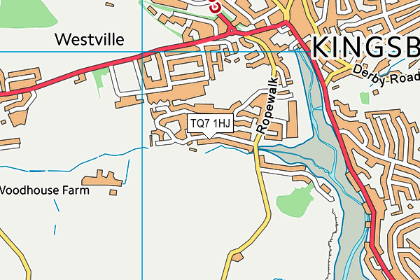 TQ7 1HJ map - OS VectorMap District (Ordnance Survey) TQ7 1HJ map - OS VectorMap District (Ordnance Survey)
