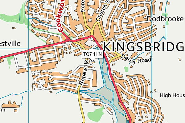 TQ7 1HN map - OS VectorMap District (Ordnance Survey)