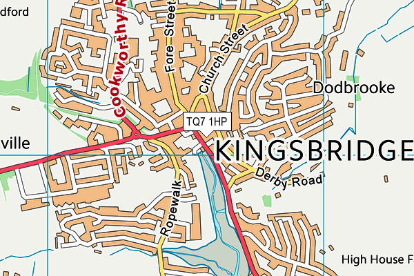 TQ7 1HP map - OS VectorMap District (Ordnance Survey)