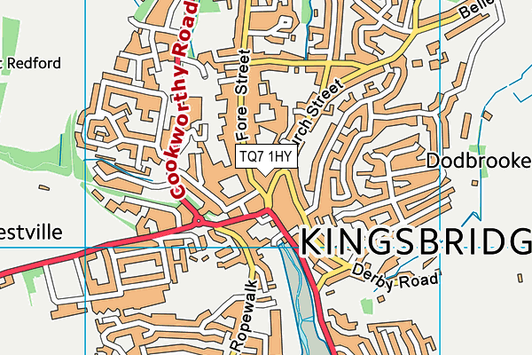 TQ7 1HY map - OS VectorMap District (Ordnance Survey) TQ7 1HY map - OS VectorMap District (Ordnance Survey)