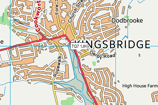 TQ7 1JH map - OS VectorMap District (Ordnance Survey)
