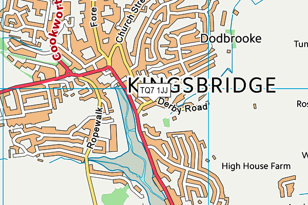 TQ7 1JJ map - OS VectorMap District (Ordnance Survey)
