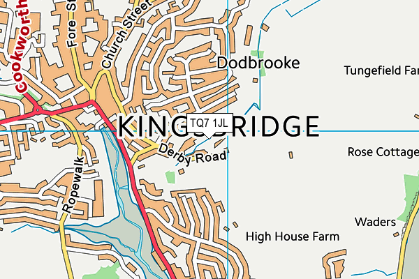TQ7 1JL map - OS VectorMap District (Ordnance Survey) TQ7 1JL map - OS VectorMap District (Ordnance Survey)